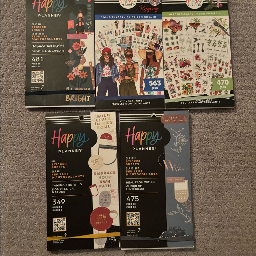 Cleaning out my Happy Planner Sticker Pack Collection to make room for Spring!